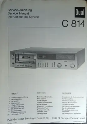C-814 DUAL Cassette Deck Service Manual Thorens