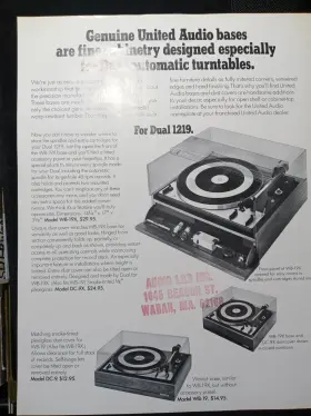 1212-1219 DUAL ELECTRONICS Turntable Brochure