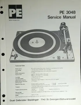 PE-3048 DUAL Turntable Service Manual Record Changer Pioneer
