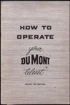 67009113 DUMONT Teleset Operating Instruction Manual