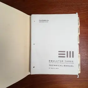 EMR1 E-MU SYSTEMS Emulator Technical Manual