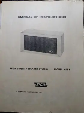 HFS-1 EICO Speaker Service Manual