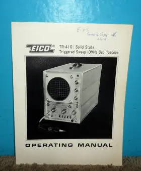 TR-410 EICO Solid Triggered Sweep Oscilloscope Operating