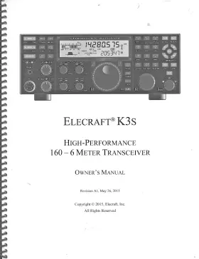 E740259 ELECRAFT Manuals Owners Builders Errata