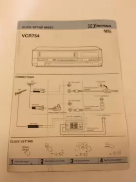 VCR755 EMERSON Set Up Sheet