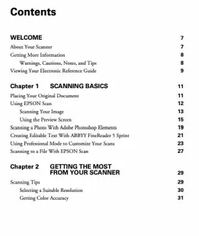 10000XL EPSON Expression Flatbed Scanner Owners Manual #2