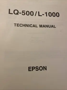 LQ-500 EPSON Technical Manual