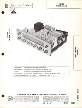 202-T FISHER Sams Photofact Stereo Amplifier Manual