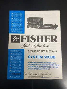 5800B FISHER Cabinet Service Manual
