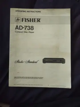 AD-738 FISHER Compactdiscplayer Studiostandard Owners Manual