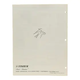 CA-890 FISHER Remote Integrated Stereo Amplifier Service #2