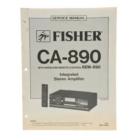 CA-890 FISHER Remote Integrated Stereo Amplifier Service