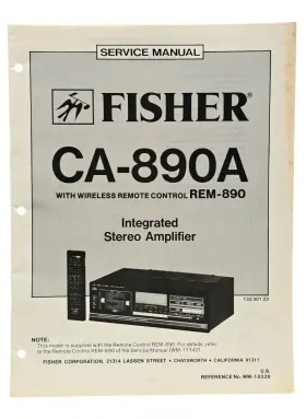 CA-890A FISHER Wireless Remote Integrated Stereo Amplifier