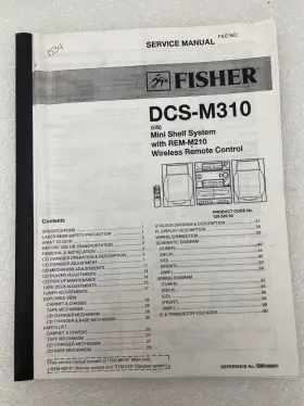 DCS-M310 FISHER Mini Shelf Remote Control Service Repair
