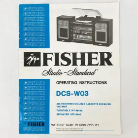 DCS-W03 FISHER Am Fm Cassette Receiver Stereo Turntable