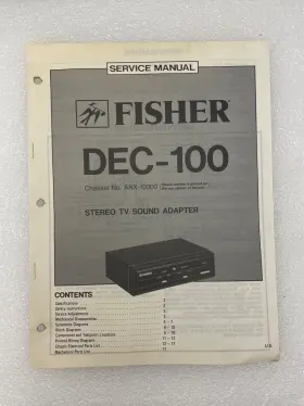 DEC-100 FISHER Stereo Tv Adapter Remote Control Service