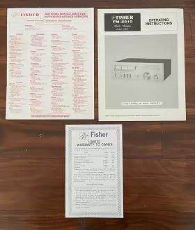 FM-2310 FISHER Operating Booklet