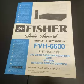 FVH-6600 FISHER Service Manual Vhs Cassette Recorder