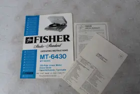 MT-6430 FISHER Service Manual Operating Turntable