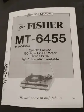 MT-6455 FISHER Service Manual Turntable Photocopy