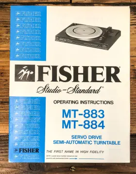 MT-884 FISHER Record Player Turntable Owners User Manual