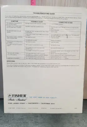 PD-H5500 FISHER Boombox Boom Box Manual #2