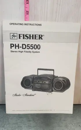 PD-H5500 FISHER Boombox Boom Box Manual
