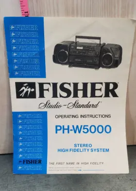 PH-W5000 FISHER Boombox Boom Box Manual Glossy