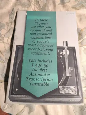 00001964 GARRARD Lab Automatic Turntable Phonograph Catalog