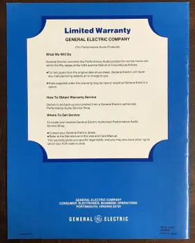 29-9824-84 GE Cd Disc Player Care Manual General Electric #3