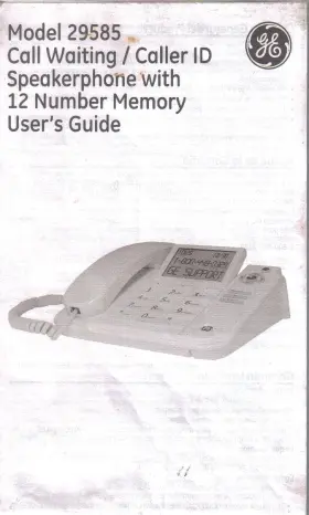 29585 GE Owners Manual Care Waiting Caller Telephone