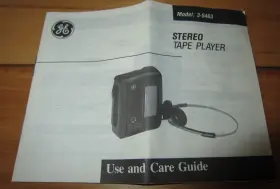 3-5463 GE Stereo Tape Player Manual