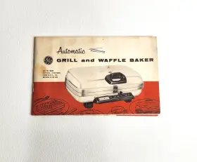 G42K GE Automatic Grill Waffle Baker Instruction Manual