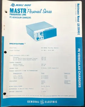 LBI30040E GE Mastr Pe Vehicular Fm Radio Manual