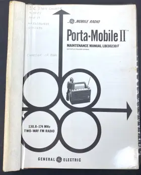 LBI30230F GE Porta Mobile Fm Radio Manual