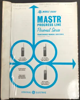 LBI31220A GE Mastr Progress Fm Radio Manual