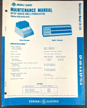 LBI4251 GE Battery Desk Fm Radio Manual