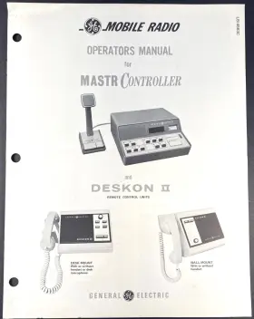 LBI4563C GE Mastr Controller Deskon Fm Radio Operators Manual