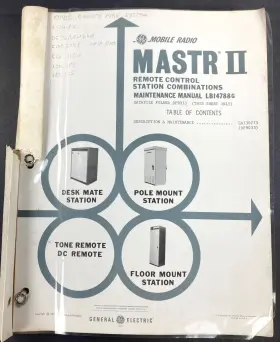 LBI4788G GE Mastr Remote Control Station Combinations Fm