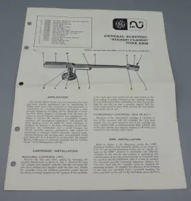 TM-2G GE General Electric Hifi Stereo Classic Tone Arm #3