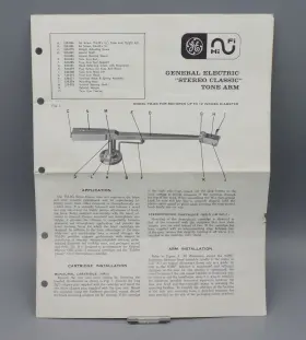TM-2G GE General Electric Hifi Stereo Classic Tone Arm