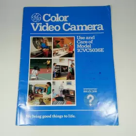 VQTW0271 GE Video Camera Owners Manual