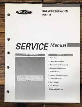 DVR5100 GO VIDEO Dvd Vcr Service Manual