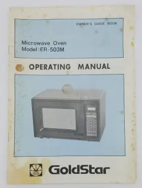 4B70815A GOLDSTAR Microwave Oven Operating Manual