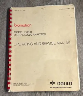0112-0102 GOULD BIOMATION Digital Logic Analyzer Operating