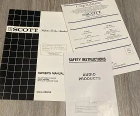 RS1250 H.H. SCOTT Digital Receiver Owners Manual