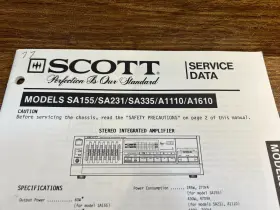 SA335 H.H. SCOTT Amplifier Service Manual Schematic