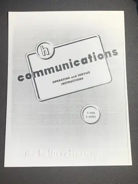 S-40B HALLICRAFTERS Fm Receiver Owners Service Manual