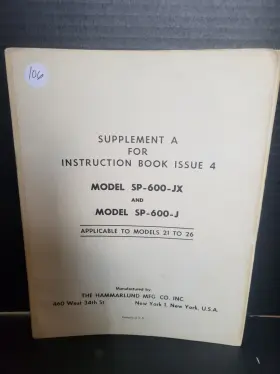 SP-600-JX-SP-600-J HAMMARLUND Instruction Manual