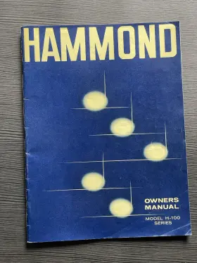 AO-30308-C HAMMOND Organ Owners Manual